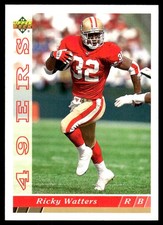 Ricky Watters 1993 Upper Deck #342 49ers NFL READ FREE SHIPPING AutographDen