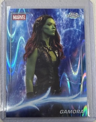 2025 Topps Chrome Marvel GAMORA Blue Raywave Refractor Guardians Of The Galaxy
