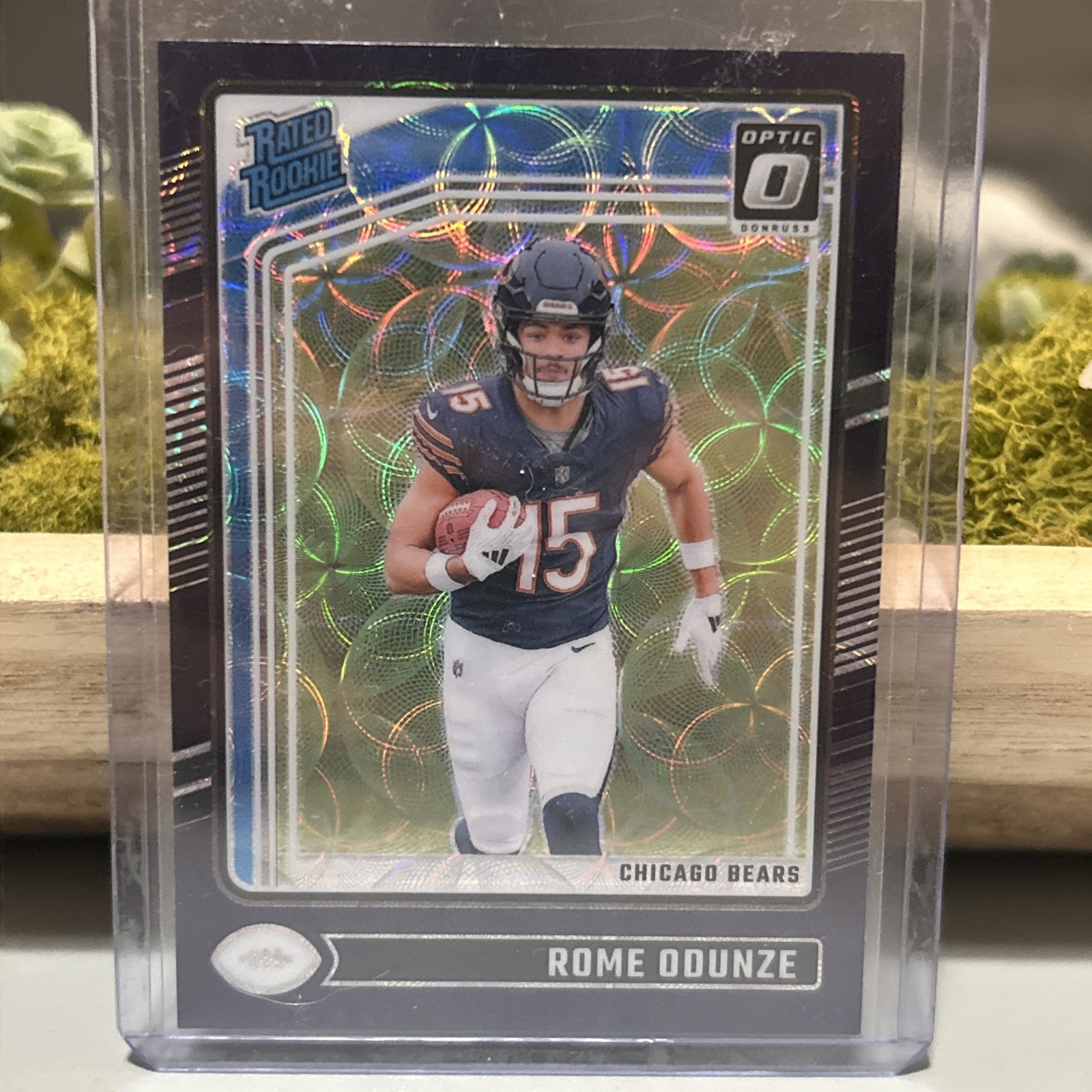 Rome Odunze 2024 NFL Donruss Optic Rated Rookie Purple Scope #286 Chicago Bears