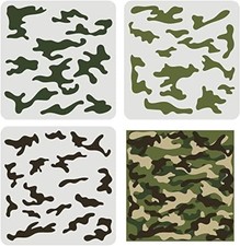 3 pcs Camo Stencils for Painting 11.8x11.8inch Camo Stencil Kit for Spray Paint.