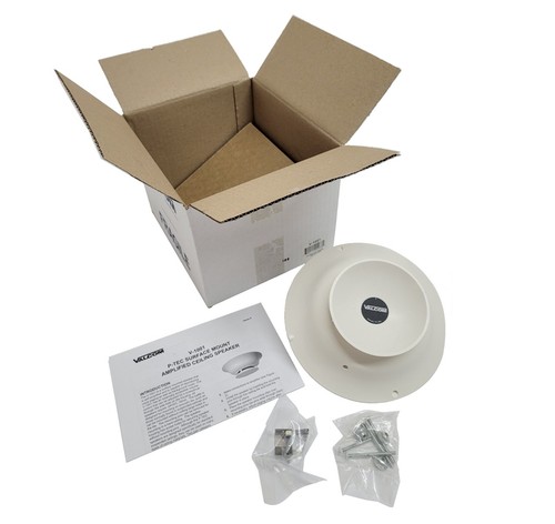 Valcom V-1001 P-Tec Amplified Ceiling Speaker Paging Intercom ~ NEW SEALED! - Afbeelding 1 van 10
