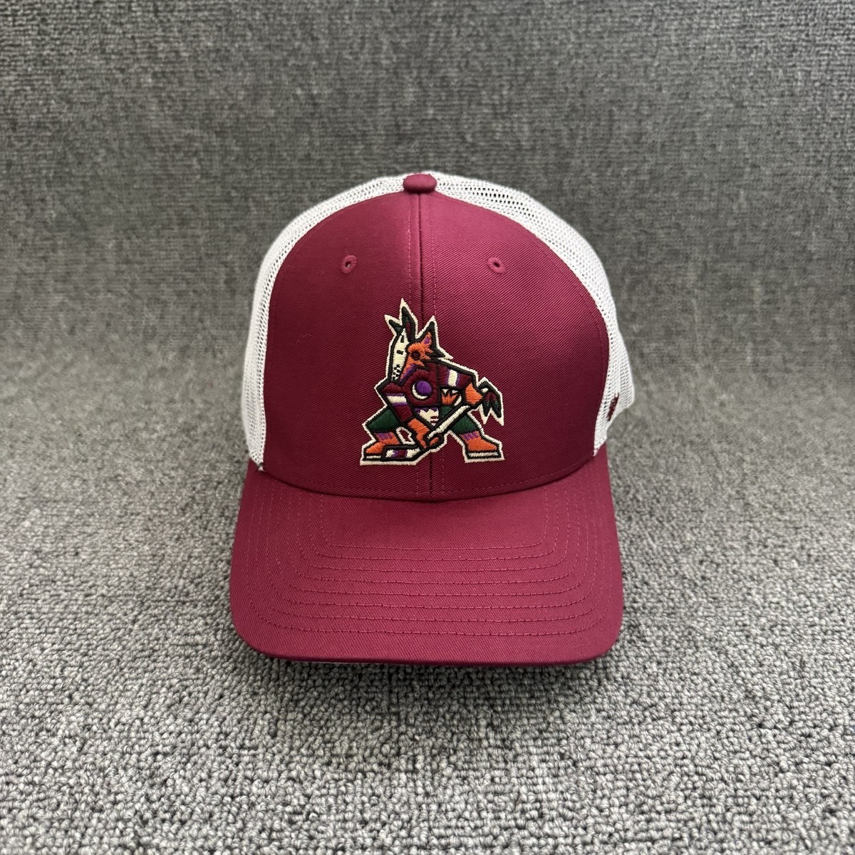 '47 Brand Arizona Coyotes Trucker Snapback Burgundy White OSFA NHL Mesh Back