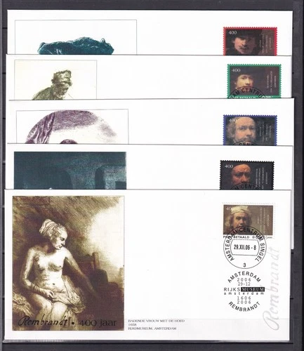 [G191839] Art Rembrandt Netherlands Nice Lot First Day Covers UNG