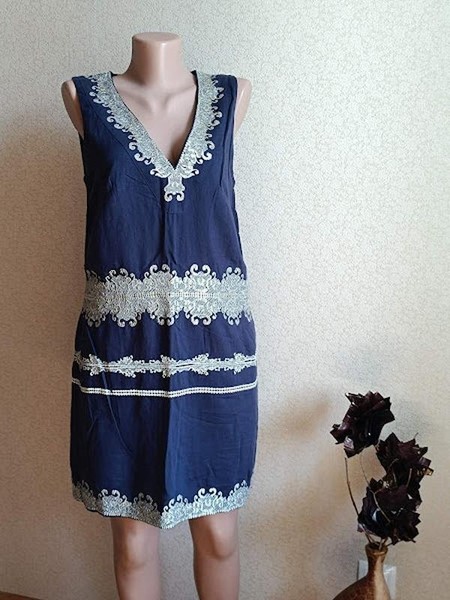 Women French Connection Dress Gold Cotton 36