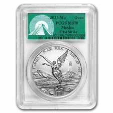 2023 Mexico 1 oz Silver Libertad MS-70 PCGS (FS, Green Label)