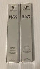 IT COSMETICS BROW POWER UNIVERSAL TAUPE EYEBROW PENCIL 0.16g Lot Of 2  NEW