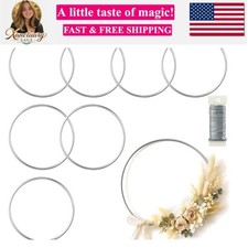 8 Pack Floral Hoop 4 Inches Metal Rings for Crafts Macrame Rings Hoop Dream C...