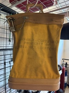 Vintage CANPRO Locking Canvas Courier Bag ~ Model 114 ~ Columbia Helicopters