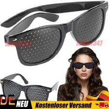 2Stück Rasterbrille Augentraining Lochbrille Sehkorrektur Gitterbrille DE