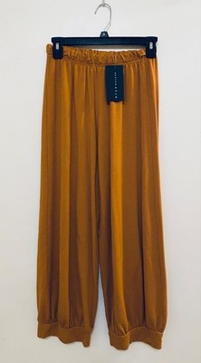 Bryn Walker Wyatt Nutmeg Bamboo Blend French Terry Cropped Pants XXL