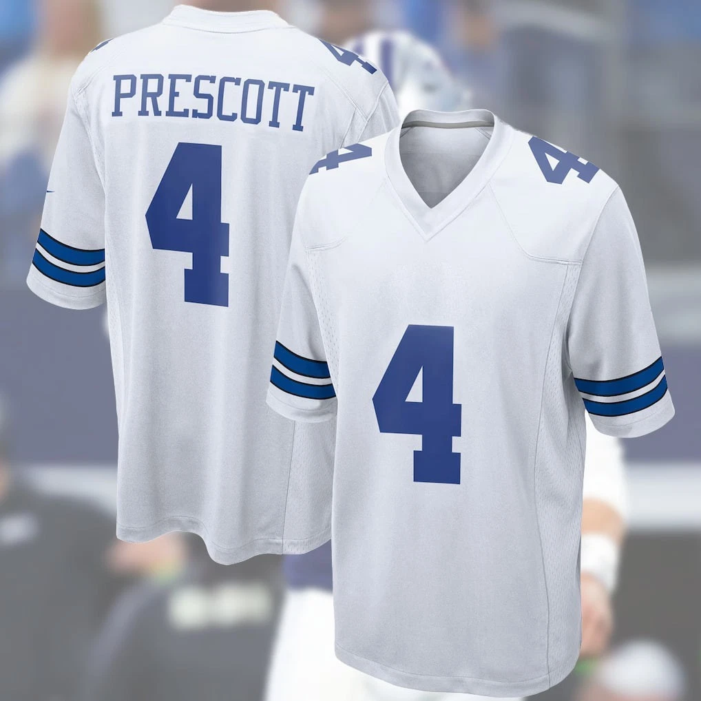 Prescot #4 Dak Dallas C 2025 Name & Number Player AOP Gift Fan Made