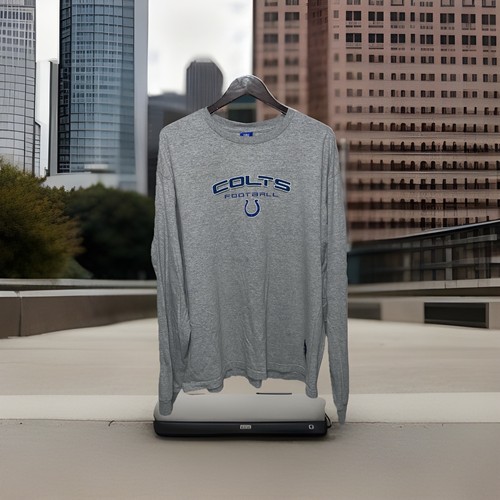 Vintage Y2K 2000s Reebok Indianapolis Colts Men’s XL Gray Long Sleeve Shirt NFL - Picture 2 of 10
