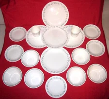 19 PC SET CORELLE COUNTRY COTTAGE Dinnerware DINNER +SALAD PLATES BOWLS CUPS XLN