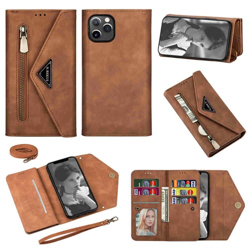 For iPhone 11 12 Pro Max XR 6S 7 8 SE Wallet Card Holder Flip Leather Case Cover - Picture 12 of 43