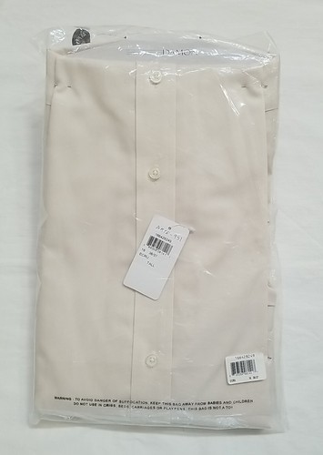 NWT Damon Easy Care Dress Shirt Men Size 16 36/37 Ecru - Picture 6 of 8