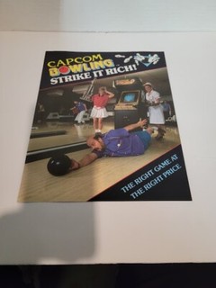 Flyer CAPCOM BOWLING 1988 Arcade Video Game advertisement original see pic