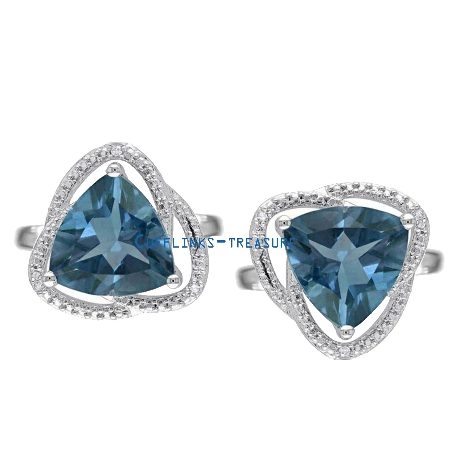 Topaz Family & Friends Sterling Silver Cufflinks for Men