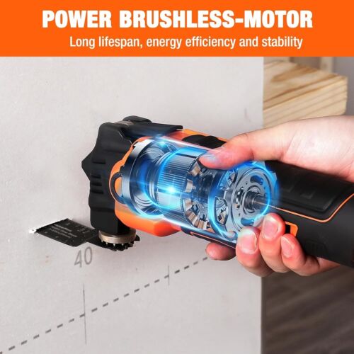 20V Cordless Oscillating Tool with Battery 3.6°Oscillation Angle Oscillating Saw - Picture 6 of 10