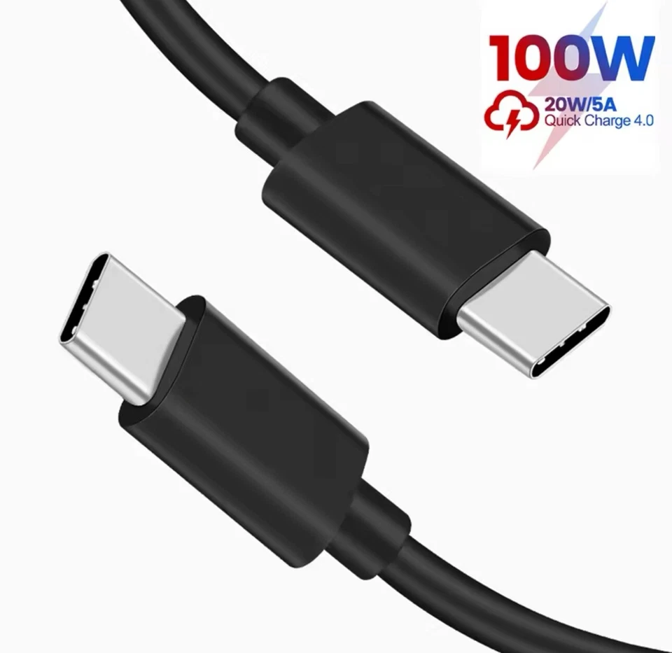 3 Cables USB C Super Fast Charger Cable PD100Dual Type C Charging Data Sync 1.5m - Image 2 of 3