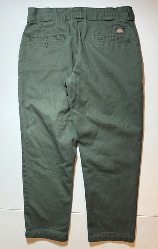 Vintage Dickies 874 Pants Size 34x30 Green Original Fit Straight Leg Chino - Picture 4 of 8