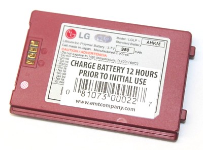LG LGLP-AHKM Li-Ion Polymer Battery 3.7V 950mAh for VX9100 ENV2 Red