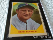 1960   FLEER   #  35    HERB  PENNOCK    SGC  60     BASEBALL  GREATS    !! 
