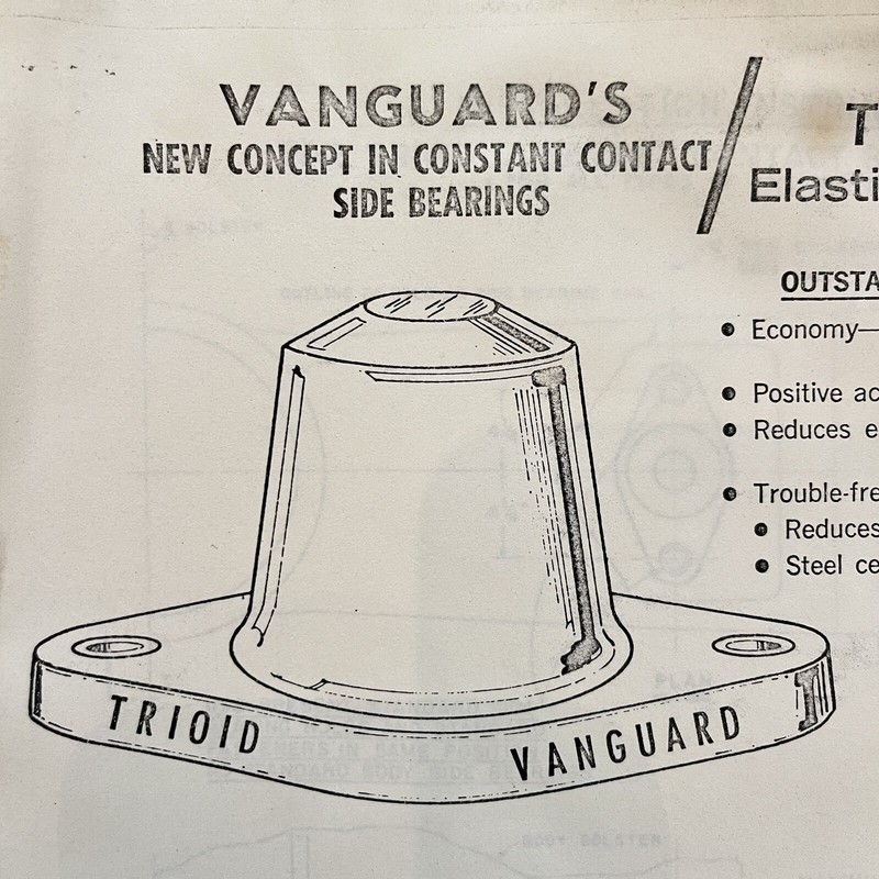 Vanguard Corp VINTAGE ‘70 Polyoid Trioid Bearing Info Letter Burlington Northern