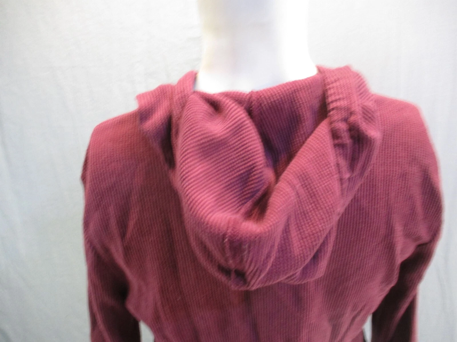 VETEMENTS Felpa sportiva Vans taglia S donna rossa manica lunga con cappuccio 7W 484