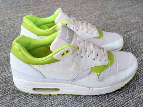 2009 Nike Air White & Lime Sneakers 308866-114 (Men's 11)  - Picture 1 of 8