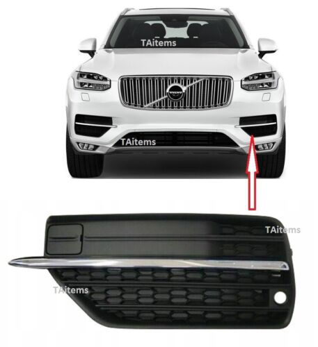 FRONT LEFT LOWER BUMPER GRILLE +CHROME TRIM FOR VOLVO XC90 2016- - Picture 1 of 6