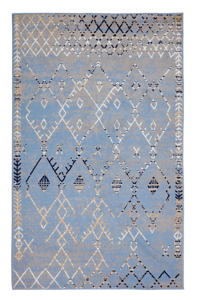 Trellis Bohemian - 2'x4' Moroccan Faded Transitional Area Rug - 511 - Image 2 of 4