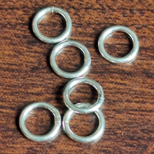 8mm 925 Solid Sterling Silver CLOSED JUMP RINGS Thick 1.149mm 17 Gauge C111