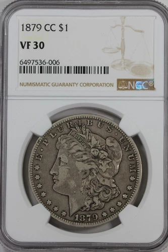 1879-CC 1.00 NGC VF30  Morgan Silver Dollar,Miss Liberty Head Dollar, $1