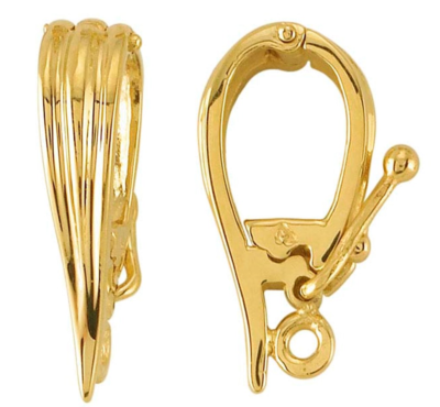 14 KT Yellow Slide Pendant Hanger Enhancer Bail Adapter Omega