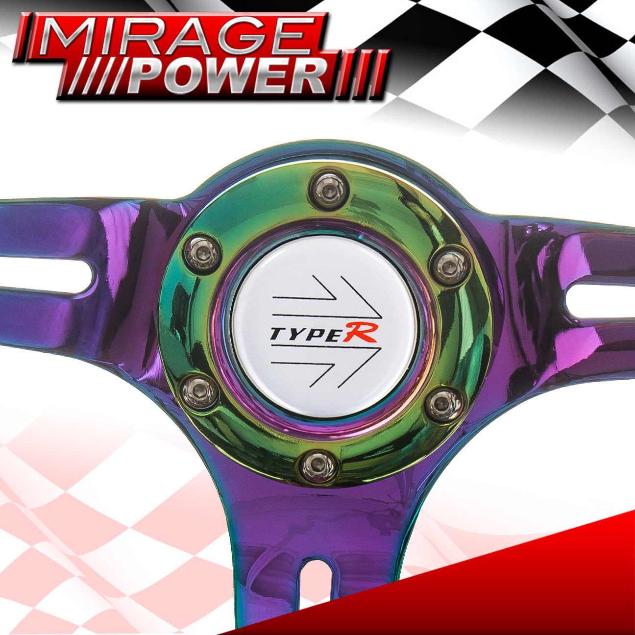 Sparkle Red Neo Chrome Steering Wheel + Extender Quick Release For 03-15 Accord