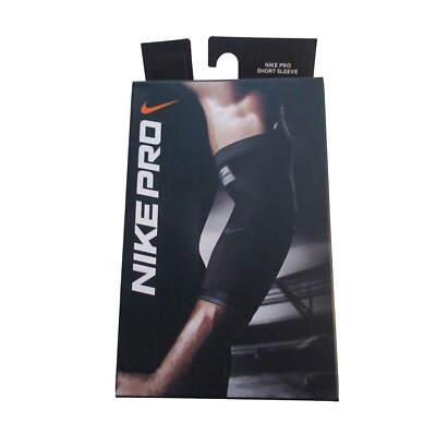 Nike Pro Short Sleeve Arm DRI-FIT Black Stretch Activewear AC1481 NEW