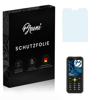 Bruni 2x Folie für Caterpillar CAT B30 Schutzfolie Displayschutzfolie