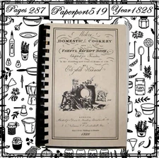 1828 Modern Domestic Cookery, And Useful Receipt Vintage Cook Book 287 Pages