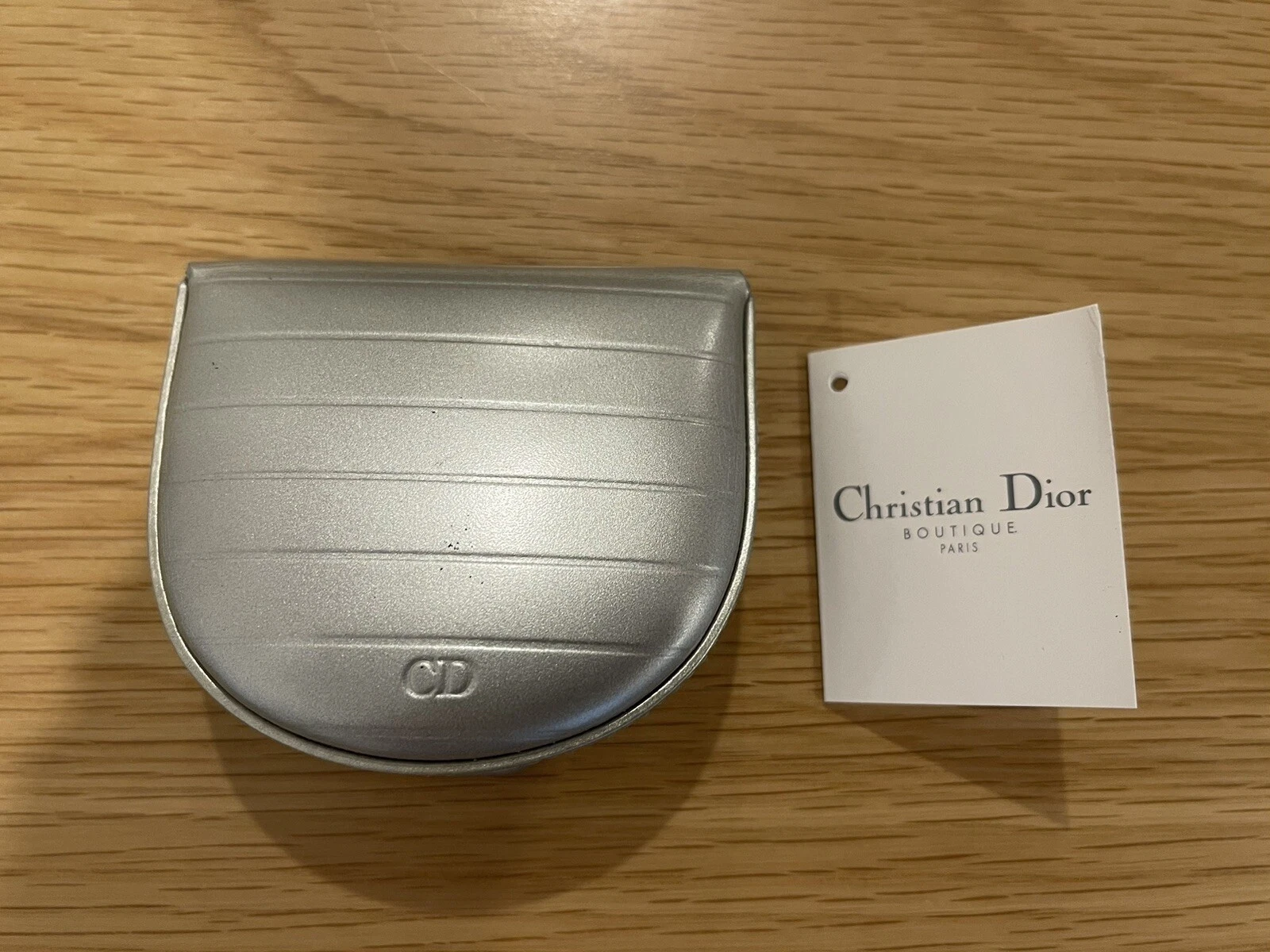 Dior homme 2004 silver leather coin case by hedi slimane
