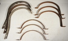 3 Sets Of 1958-1962 Corvette Fuel Injection Fresh Air Hose Brackets Need Paint