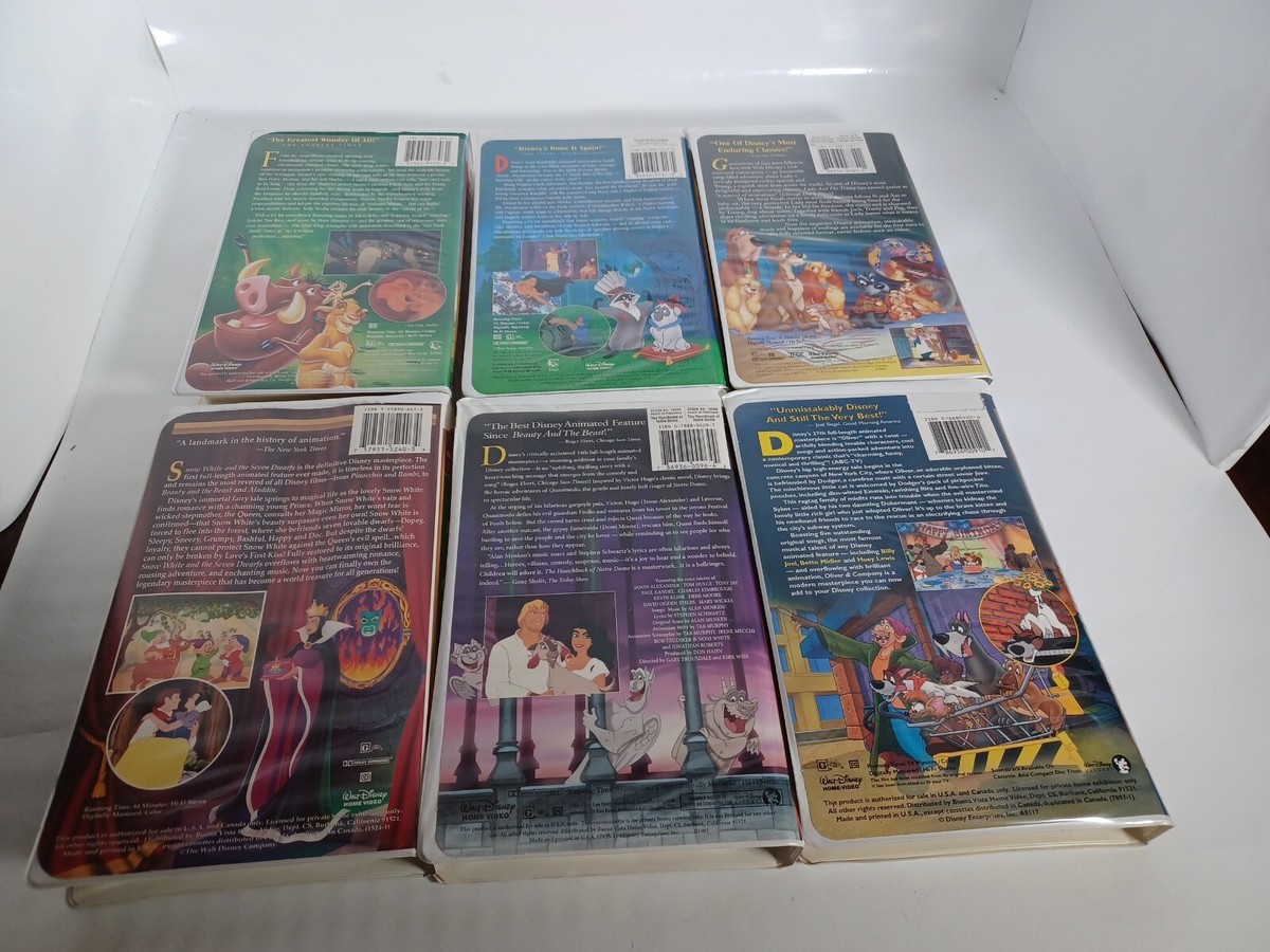Walt Disney Pictures VHS Vintage Classic Masterpiece Gold