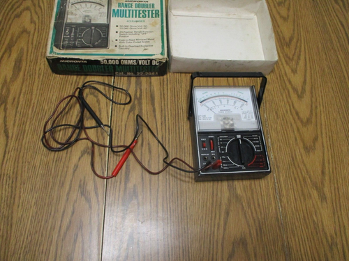 VTG Micronta Range Doubler Multitester 43 Ranges No. 22-204A w/ Leads