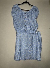 Two Piece Blue Floral Set