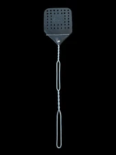 Heavy duty Amish hand made leather fly swatter log cabin print