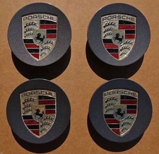 Factory Porsche Panamera Cayenne Center Caps Wheel Set of 4 Genuine Original OEM