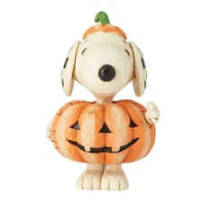 Peanuts by Jim Shore 6002777 MINI SNOOPY PUMPKIN Resin Halloween Figurine