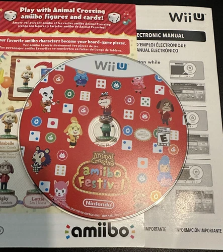 Animal Crossing Amiibo Festival (Wii U) New Game Disc & Inserts & Cover NO CASE