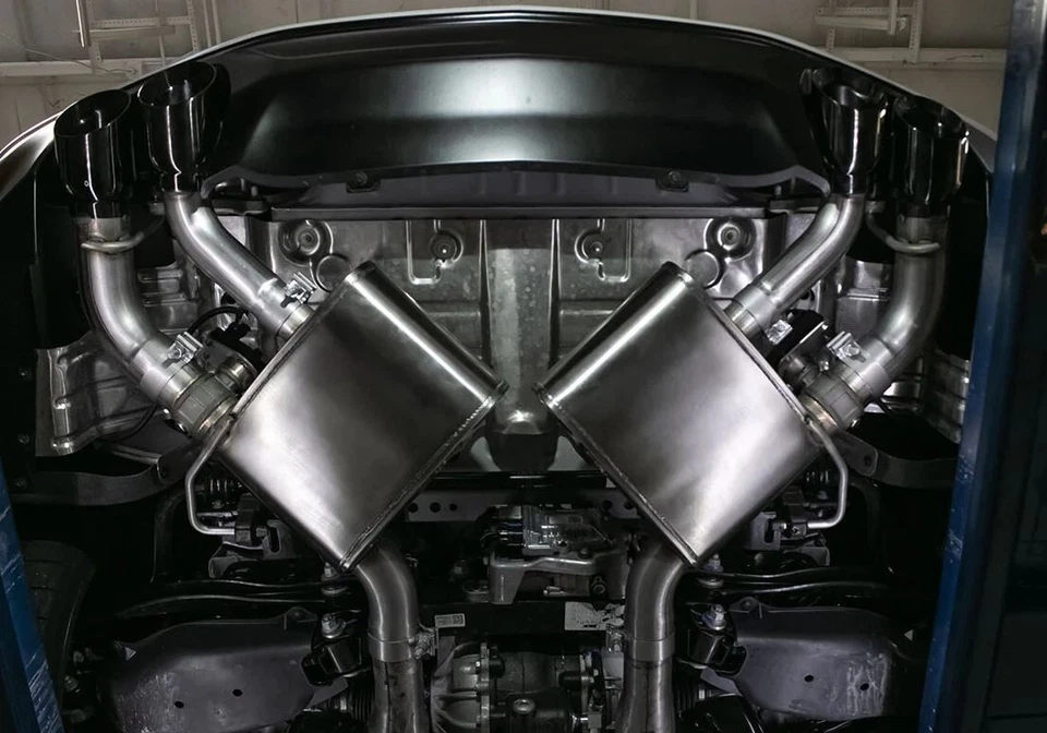 2016-2023 CAMARO: CORSA Dual Mode Axle-Back Exhaust (QUAD CHR 4.0" Tips) (14789) - Изображение 3 из 4