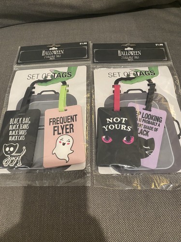 Travel Funny Unique Bag Tag Black cat 