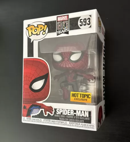 Funko Pop! Marvel 80 Years: Spider-Man #593, metálico, tema candente excluido, *Bóveda*